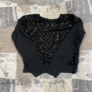 Vici Hollister Women Sequin sweatshirt Black